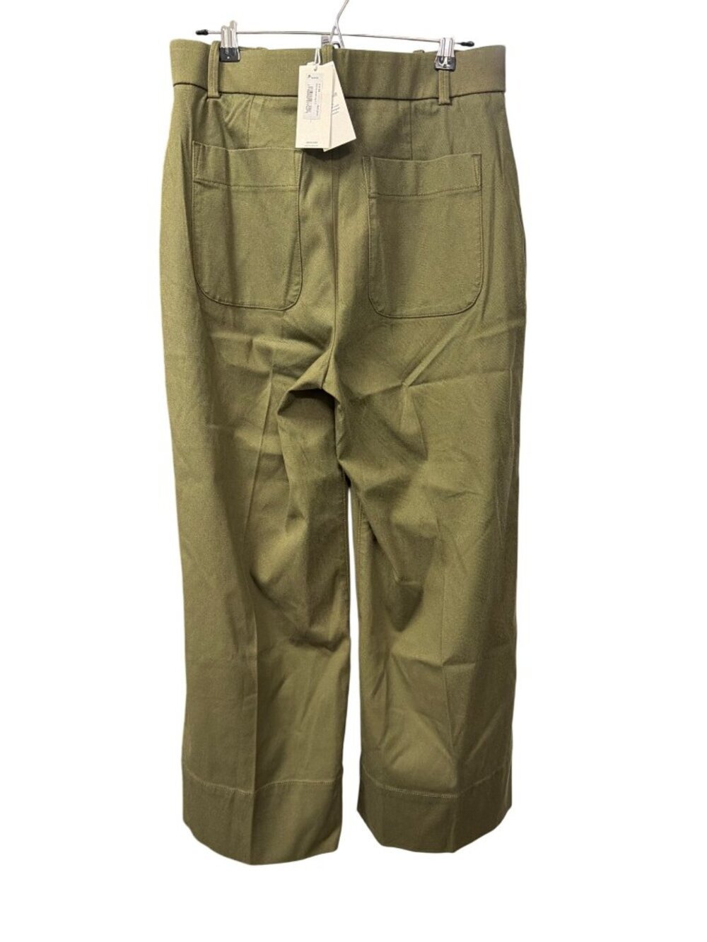 Spanx Cropped Twill Dark Pine Green Pants Size Medium New - Picture 6 of 7